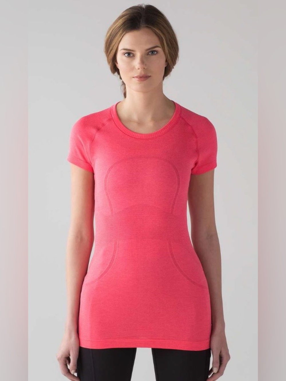 Lululemon swiftly Short-Sleeve Seamless Coral Pink top size 2